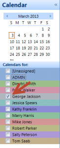 Outlook CRM Calendar
