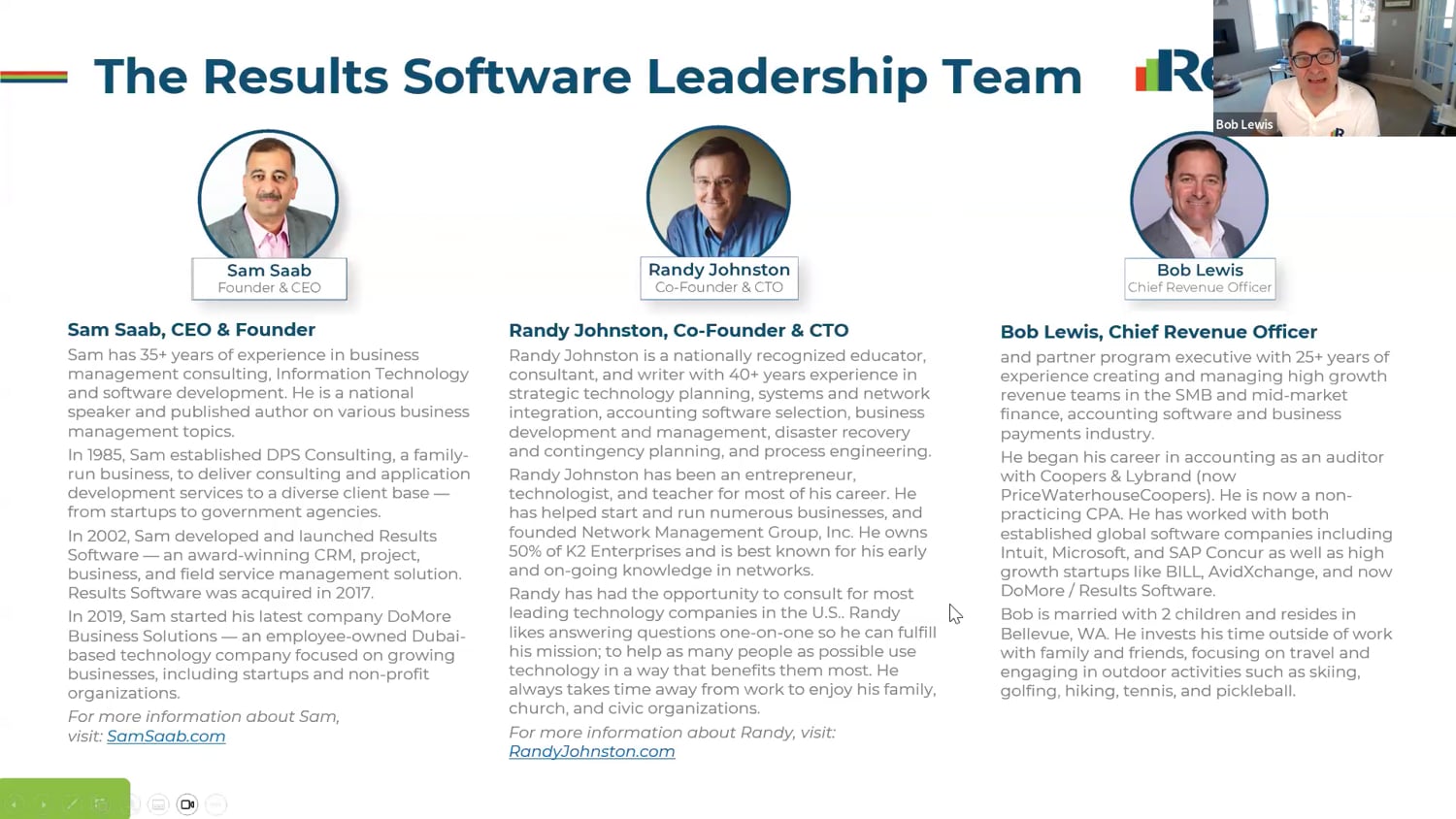 Webinar: Results Software Demo