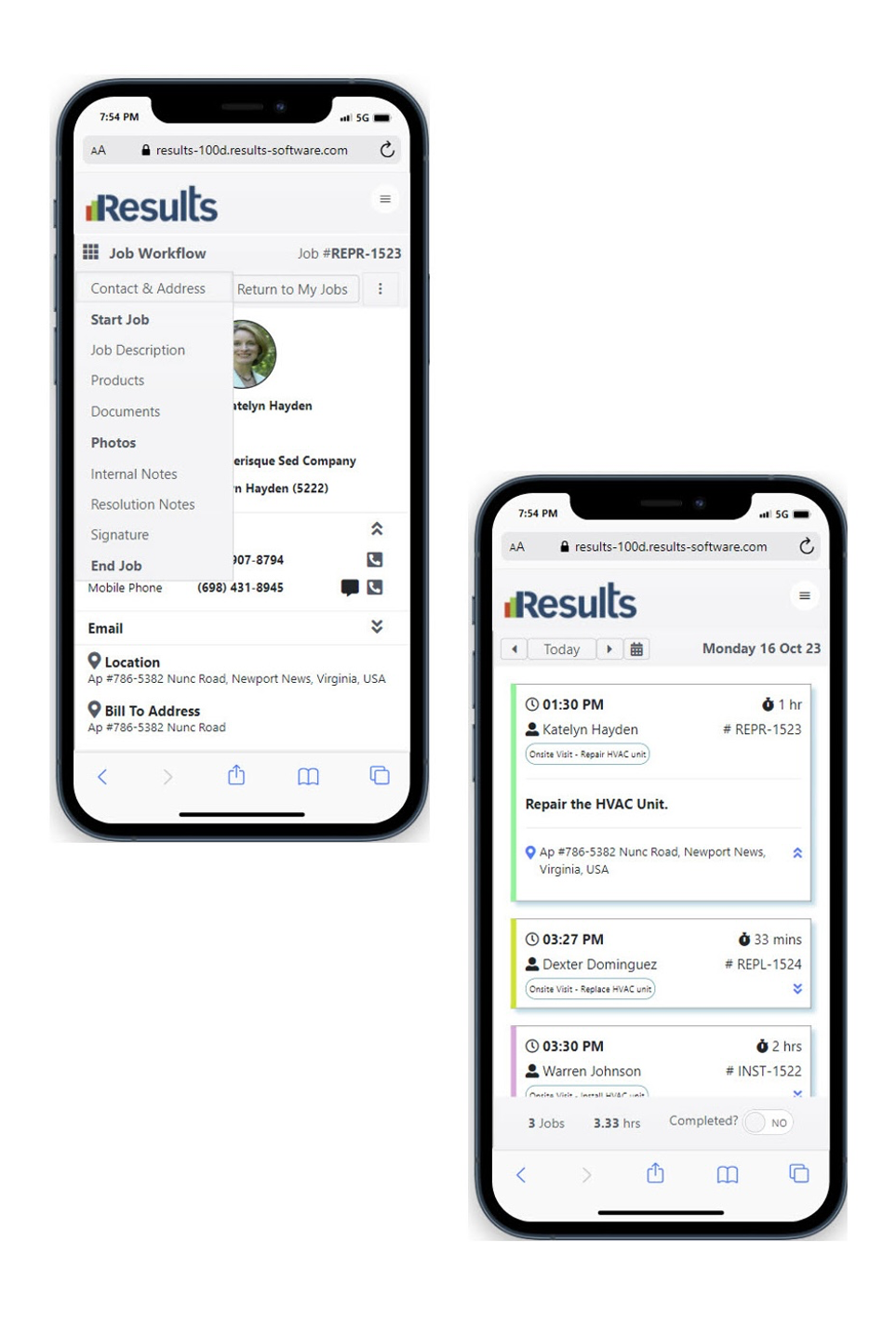 FSM Screens Mobile